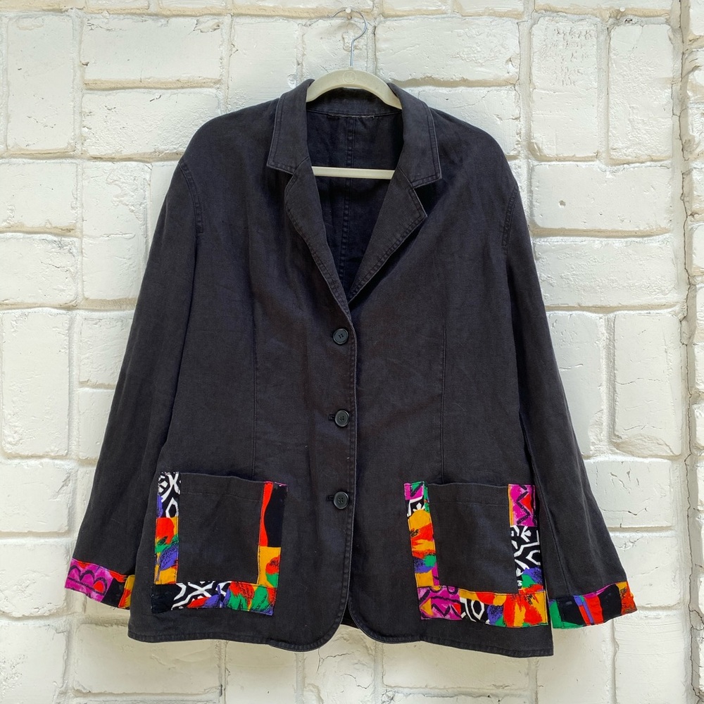 Vintage reworked black blazer